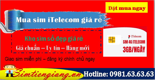 Mua sim ITelecon khuyến mãi tại Tiền Giang