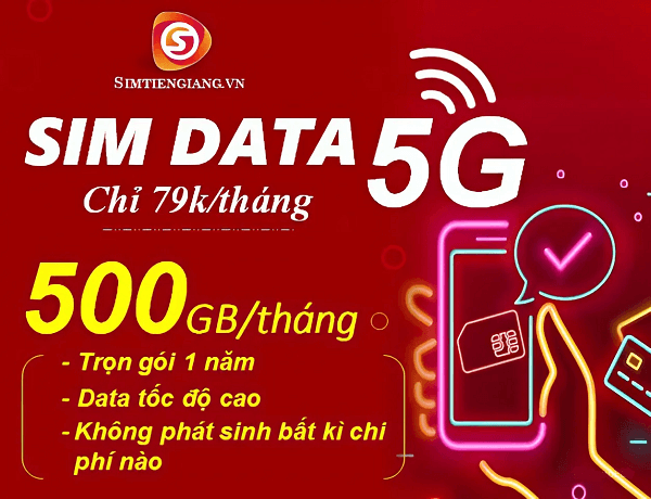 Sim Data Khủng 500GB/tháng Trọn Gói 1 Năm